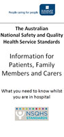 National Standards Information for Patients, Family Members and Carers